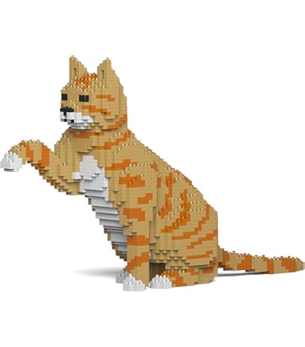 Amazon.com: JEKCA Cat 03S-M01B | Tabby Cat Plastic Building Blocks